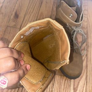Brown leather boots for women